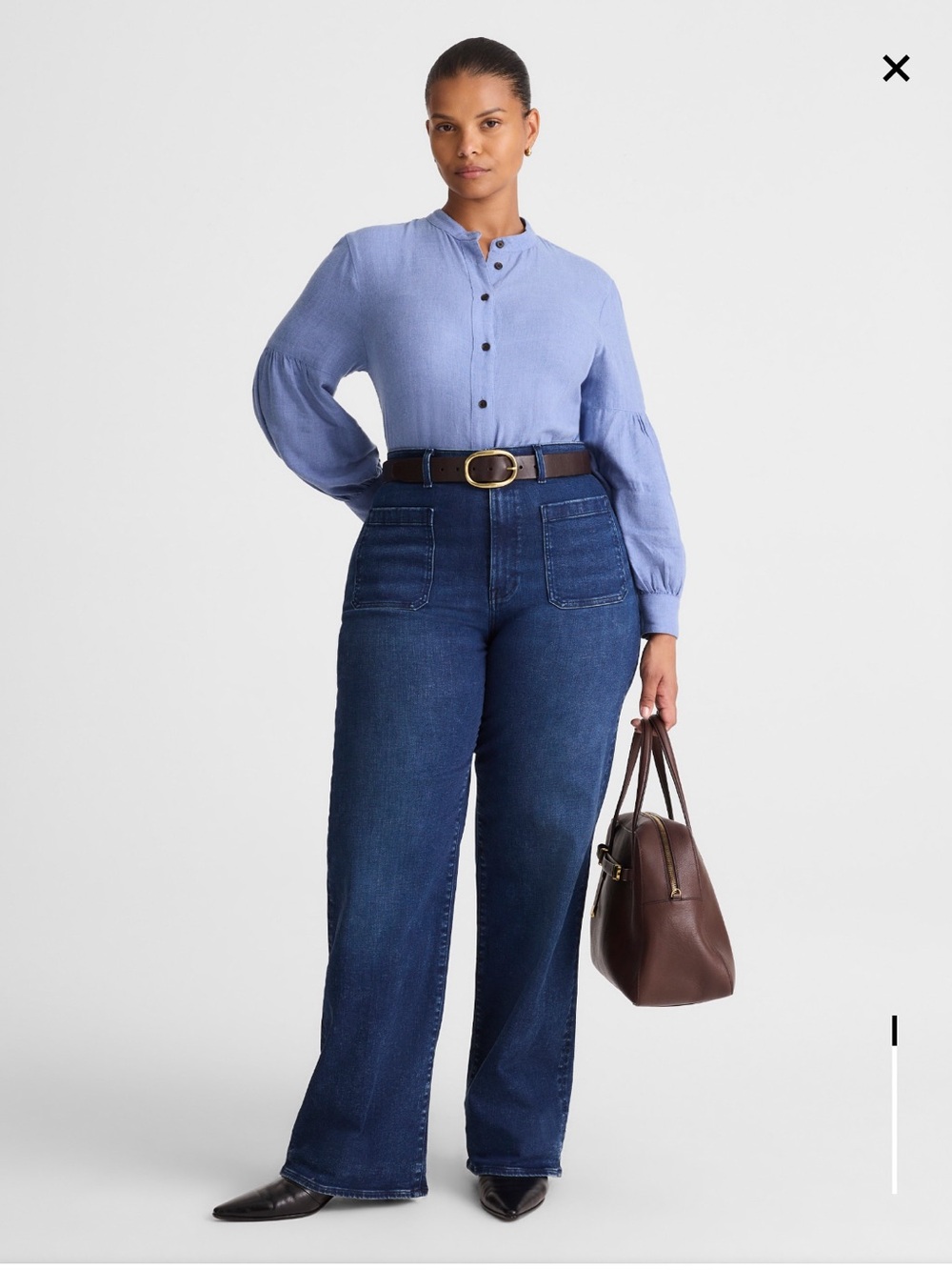 Madewell Wide-Leg Jeans in Nighthawk Wash Blue